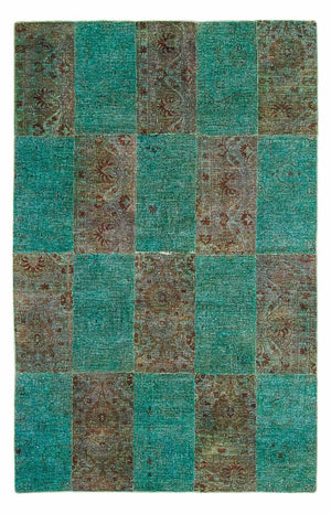 Patchwork-tæppe - 243 x 149 cm - flerfarvet
