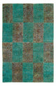 Patchwork-tæppe 243x149cm - Uldtæppe