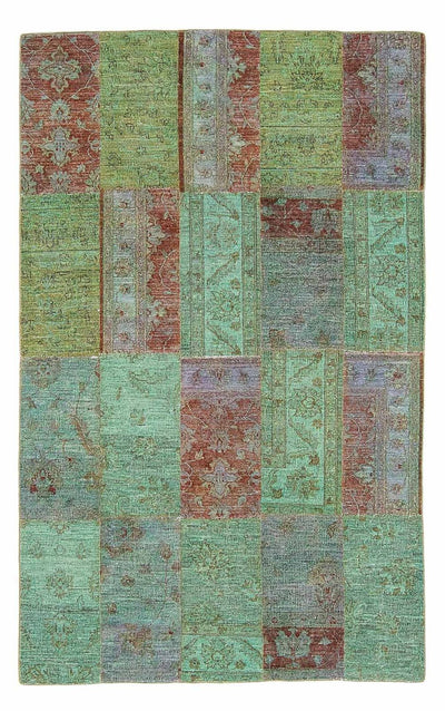 Patchwork-tæppe 148x242cm - Uldtæppe