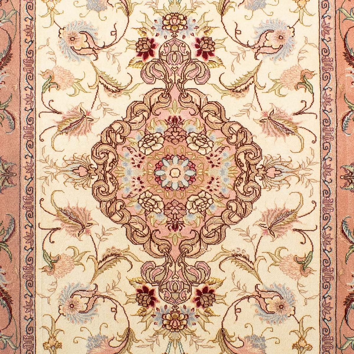 Løber Persisk tæppe - Tabriz - Royal - 310 x 88 cm - beige