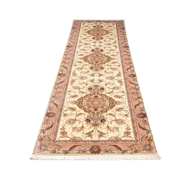 Løber Persisk tæppe - Tabriz - Royal - 310 x 88 cm - beige