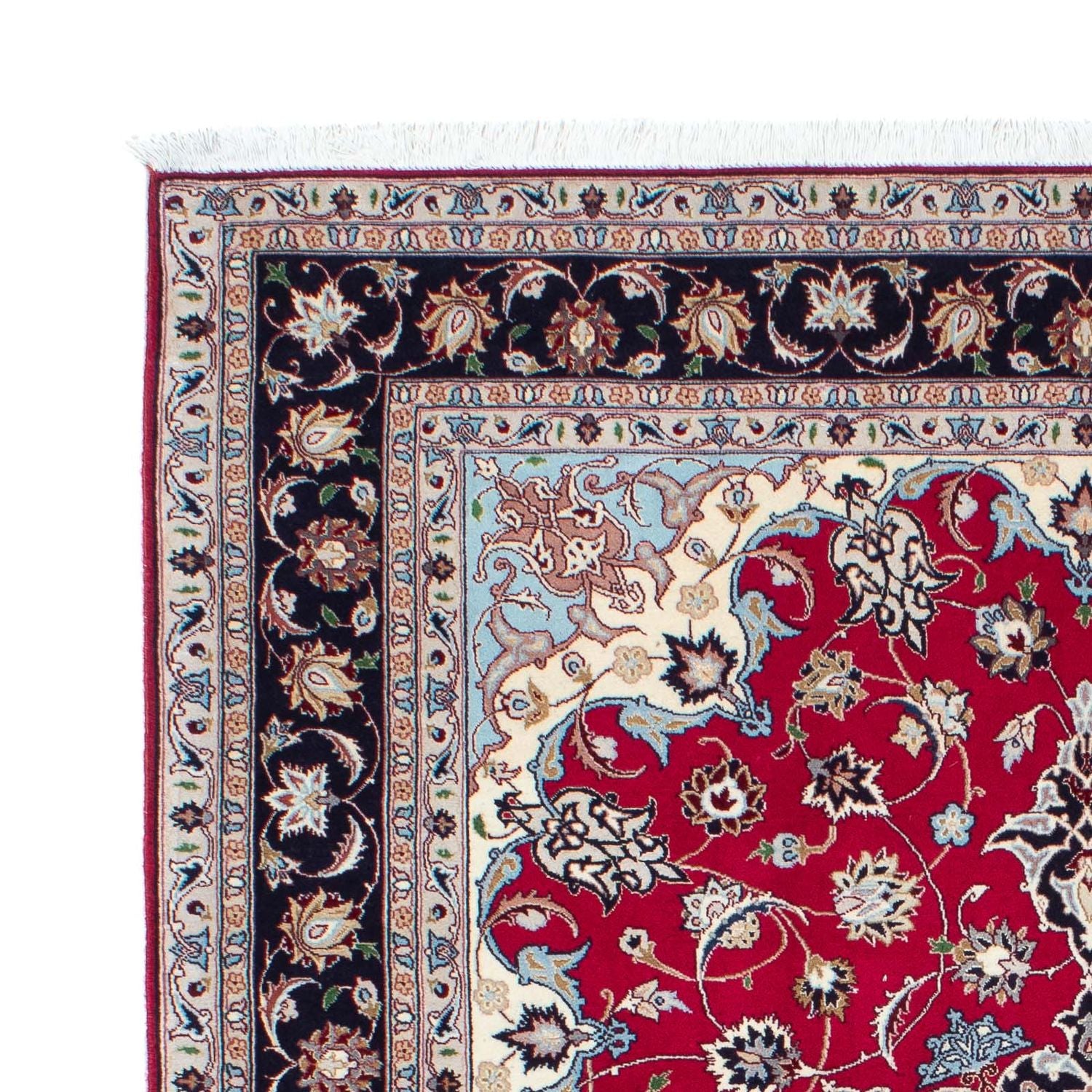 Persisk tæppe - Tabriz - Royal - 200 x 153 cm - mørkerød