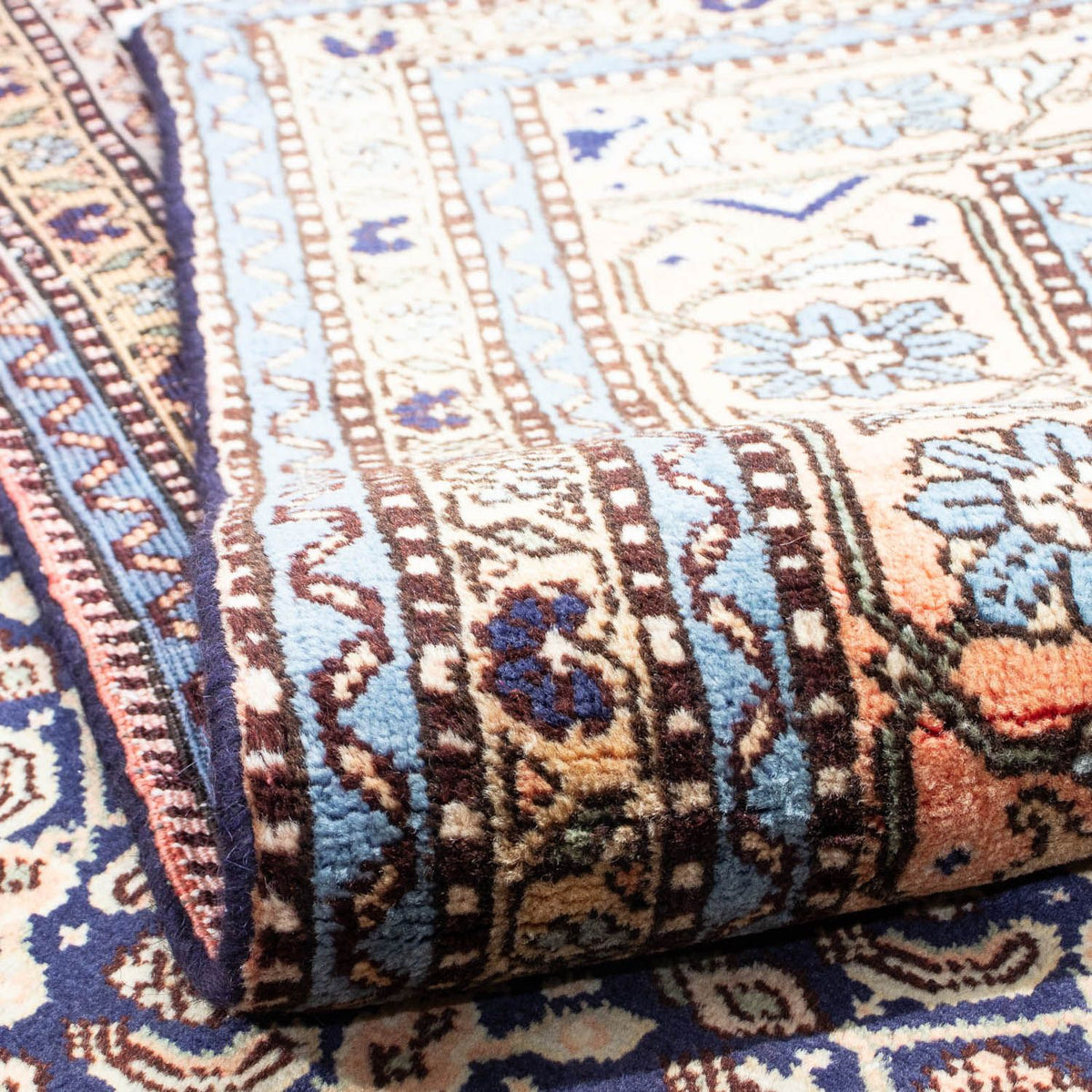 Persisk tæppe - Nomadisk - 285 x 198 cm - mørkeblå