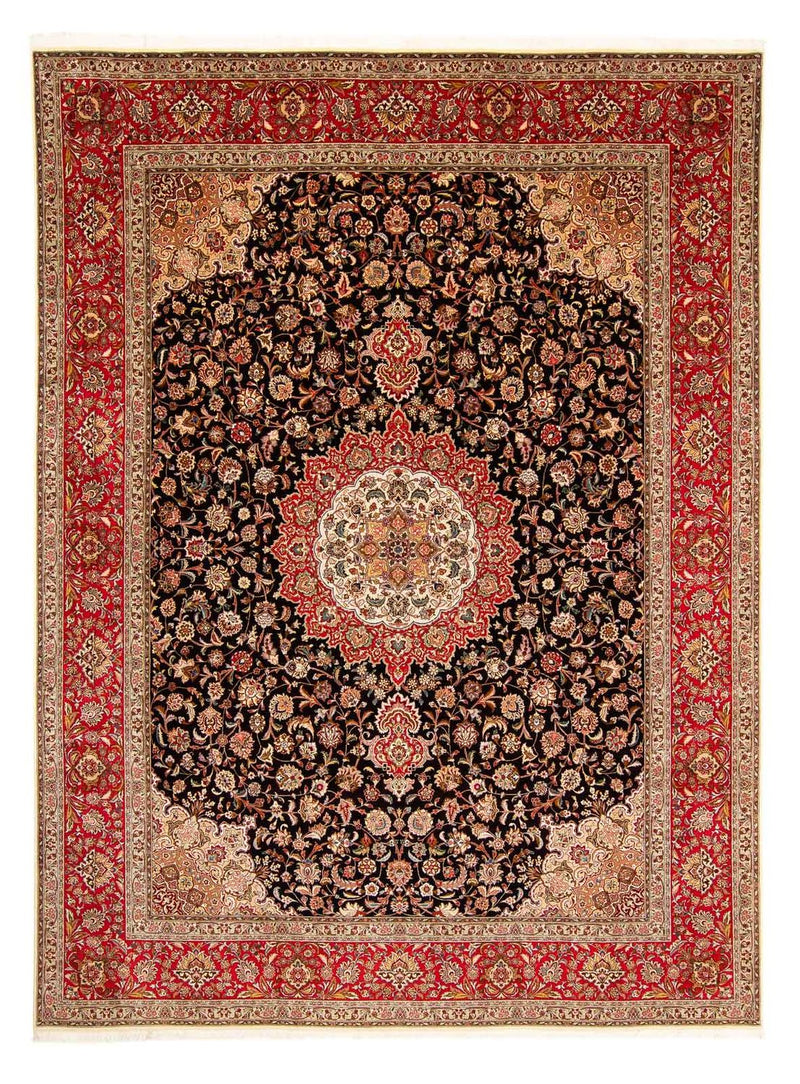 Persisk tæppe - Tabriz - 393 x 300 cm - lysrød