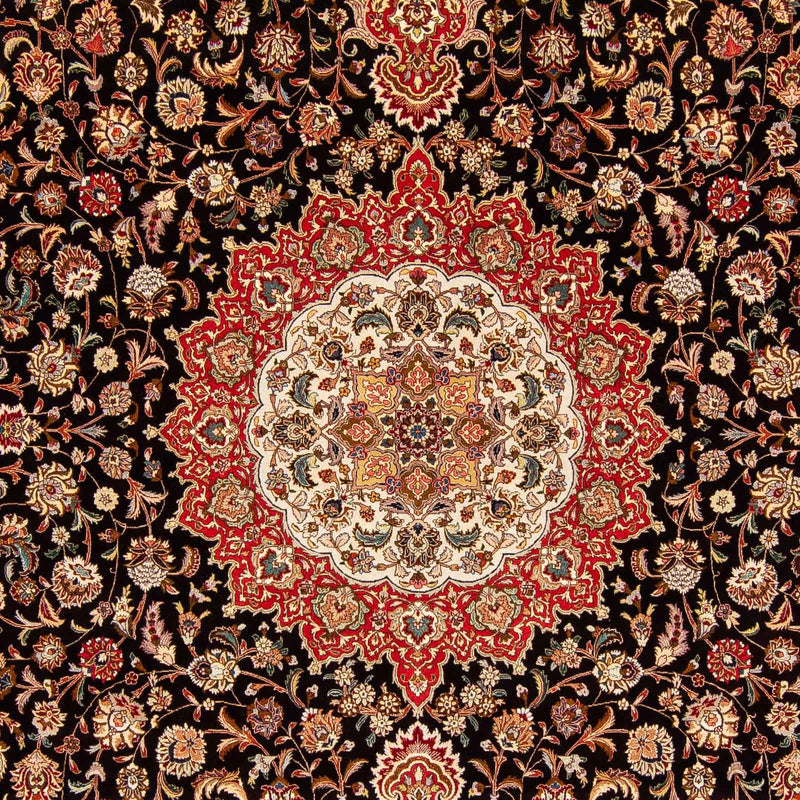 Persisk tæppe - Tabriz - 393 x 300 cm - lysrød