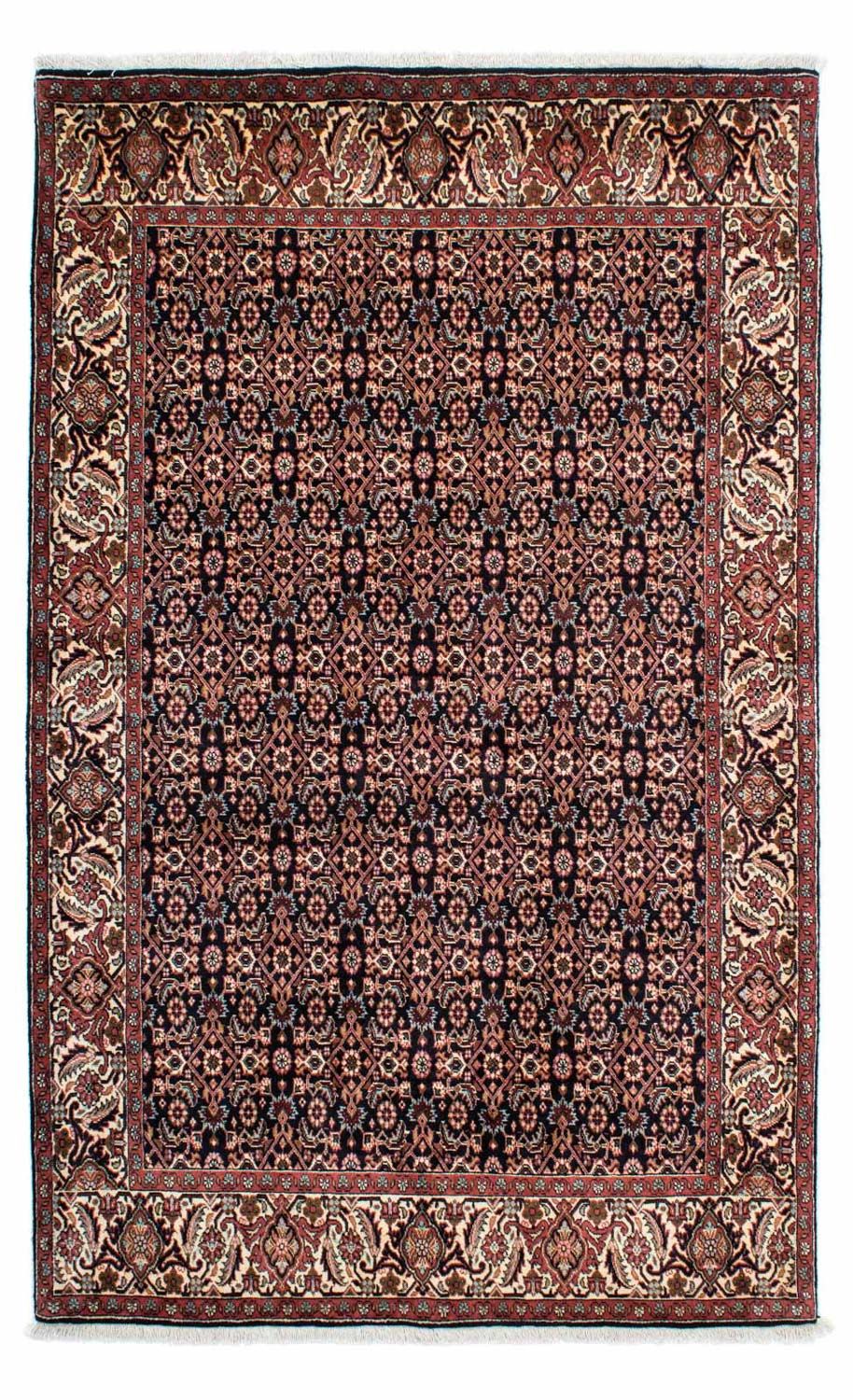 Persisk tæppe - Bijar - 225 x 140 cm - mørkeblå