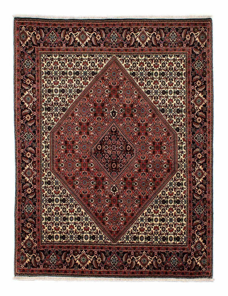 Persisk tæppe - Bijar - 244 x 171 cm - mørkerød