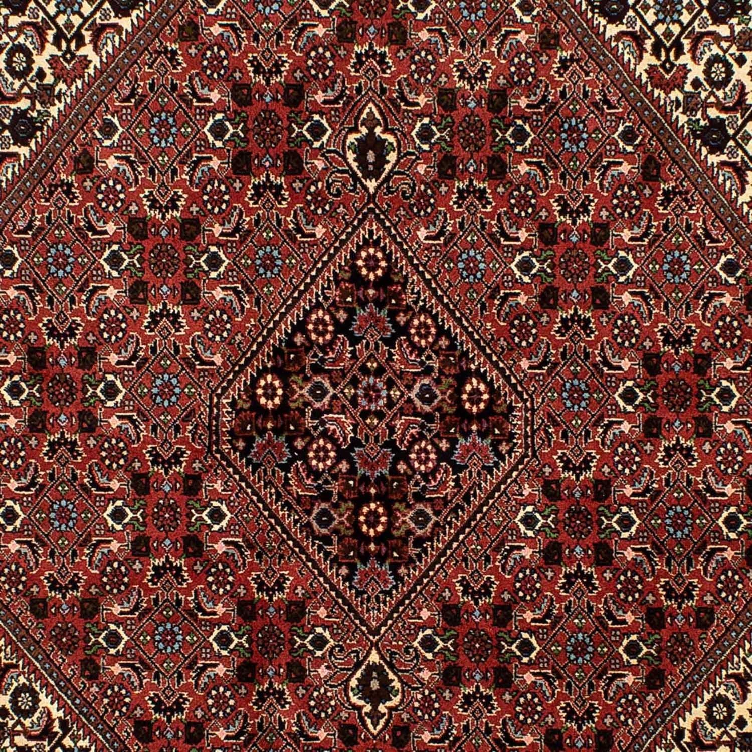 Persisk tæppe - Bijar - 244 x 171 cm - mørkerød