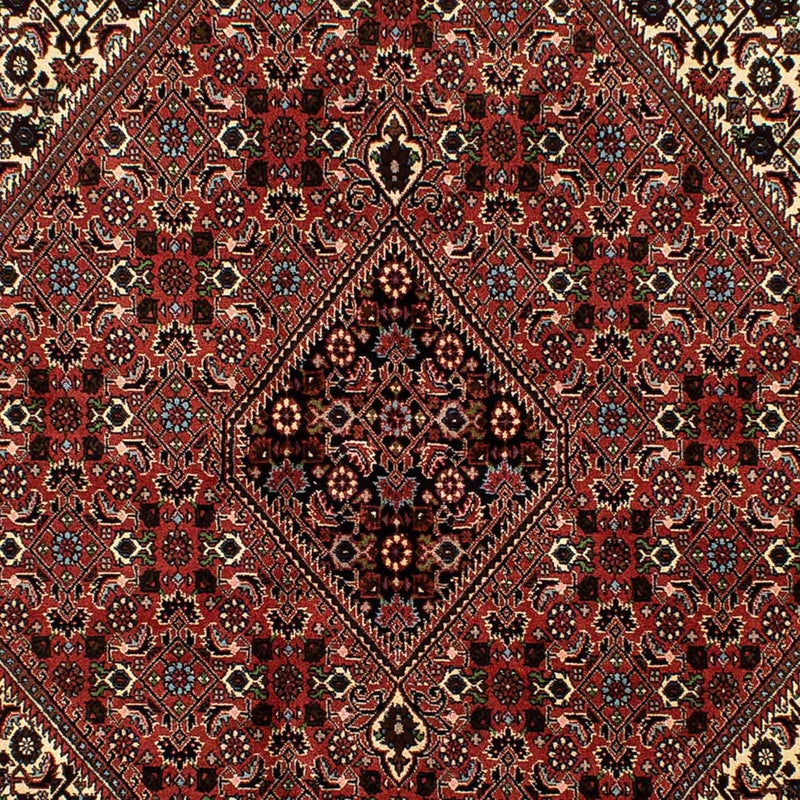 Persisk tæppe - Bijar - 244 x 171 cm - mørkerød