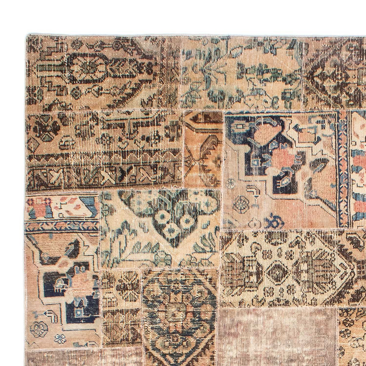 Patchwork-tæppe 240x317cm - Perserteppich Wollteppich