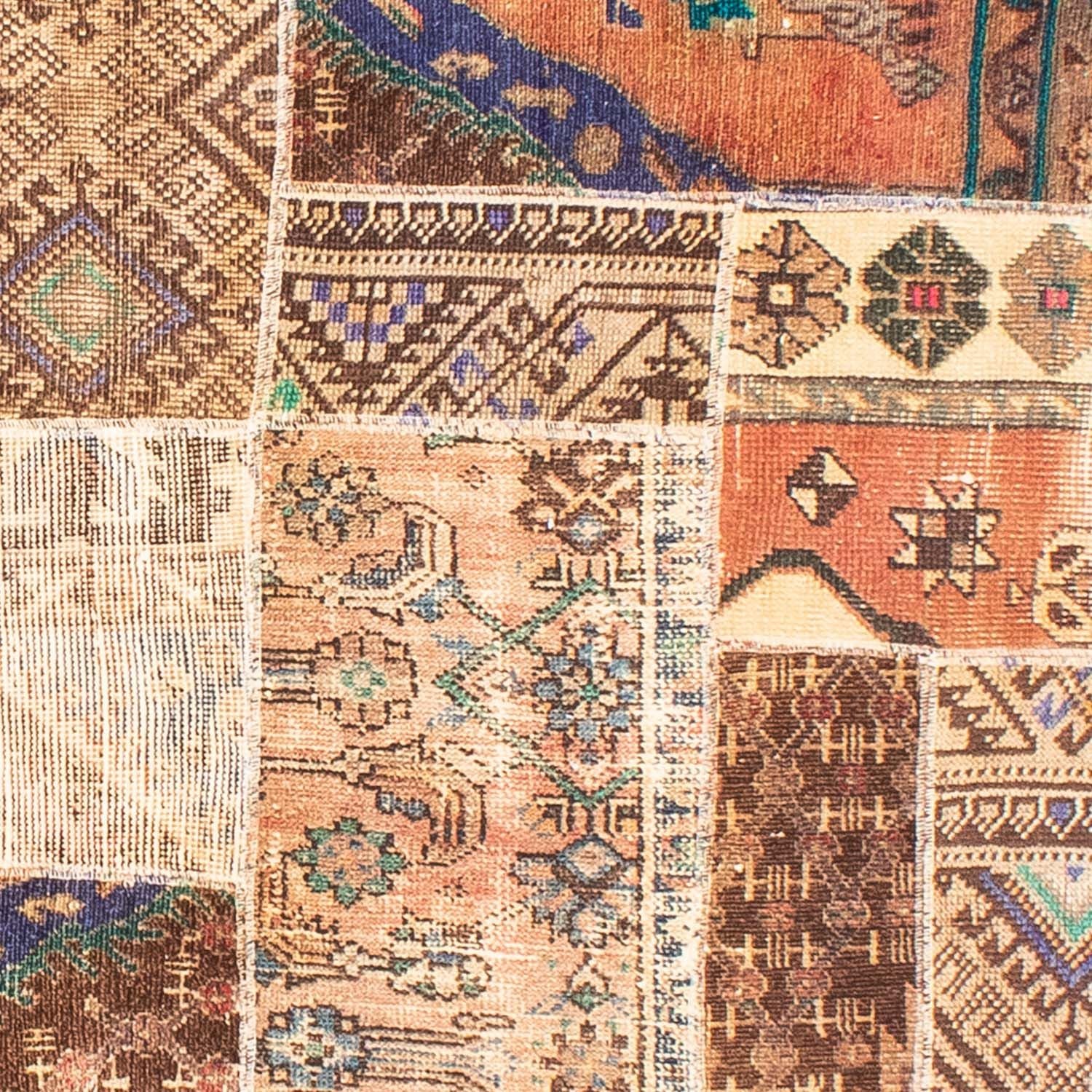 Patchwork-tæppe - 301 x 239 cm - flerfarvet