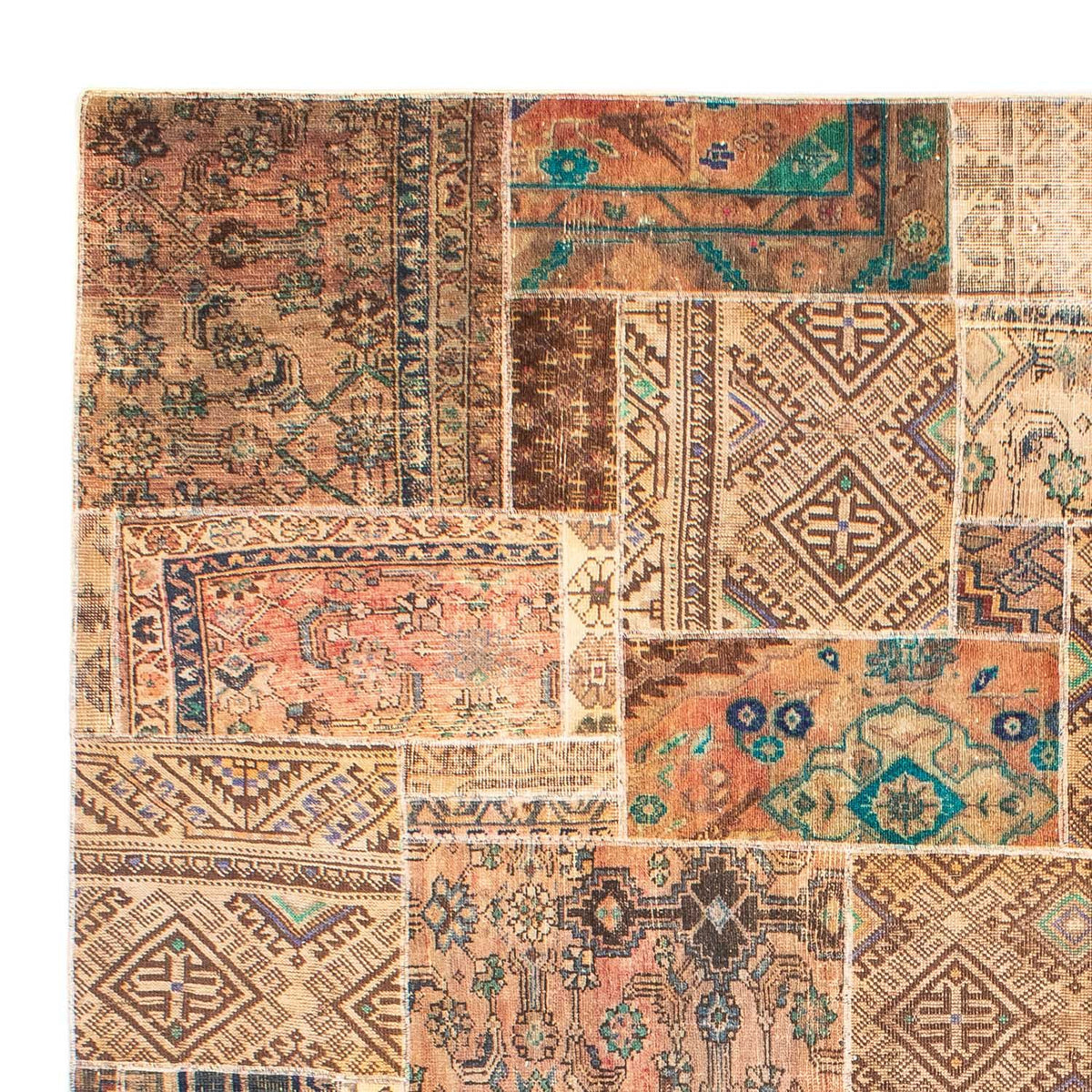 Patchwork-tæppe 239x301cm - Perserteppich Wollteppich