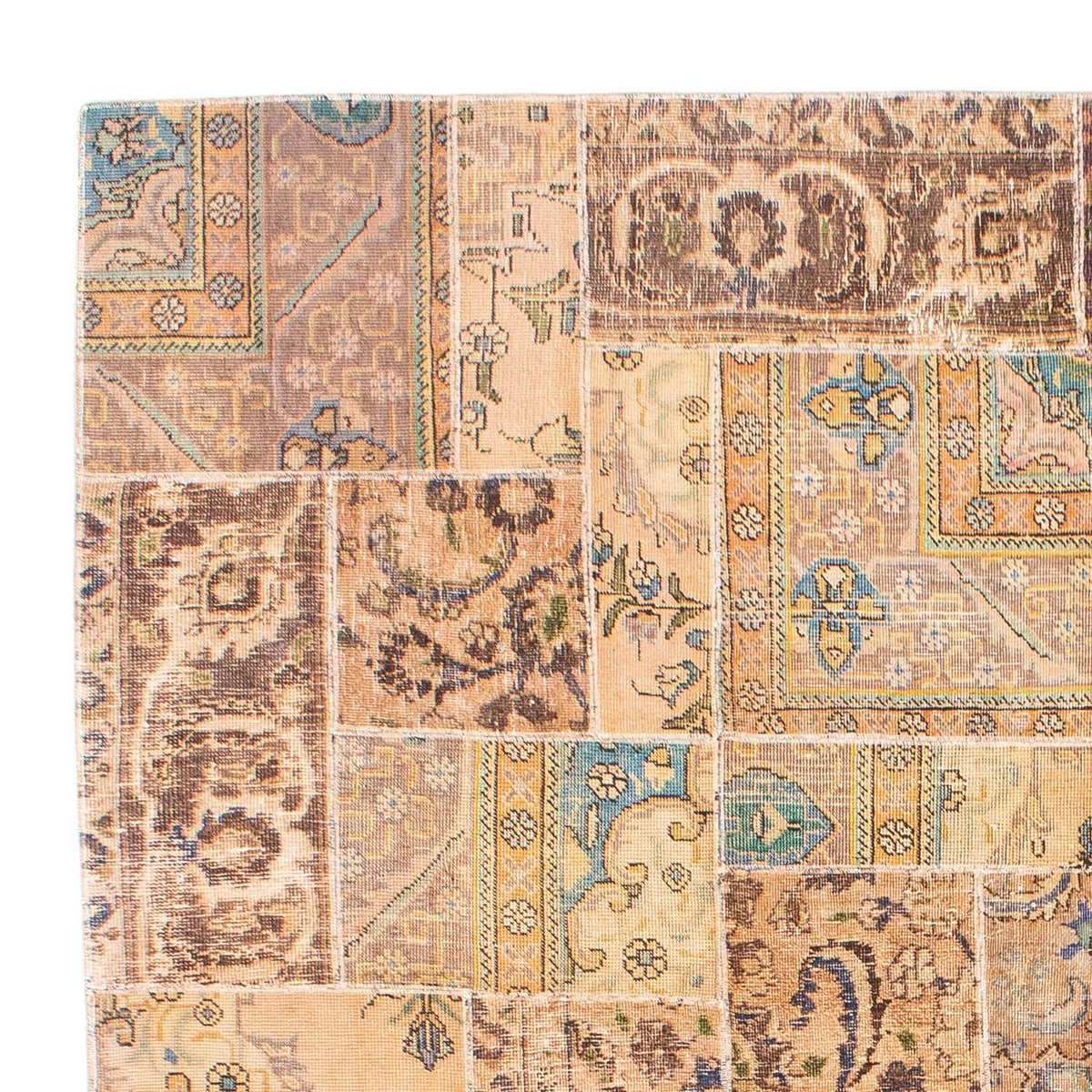 Patchwork-tæppe 242x305cm - Perserteppich Wollteppich