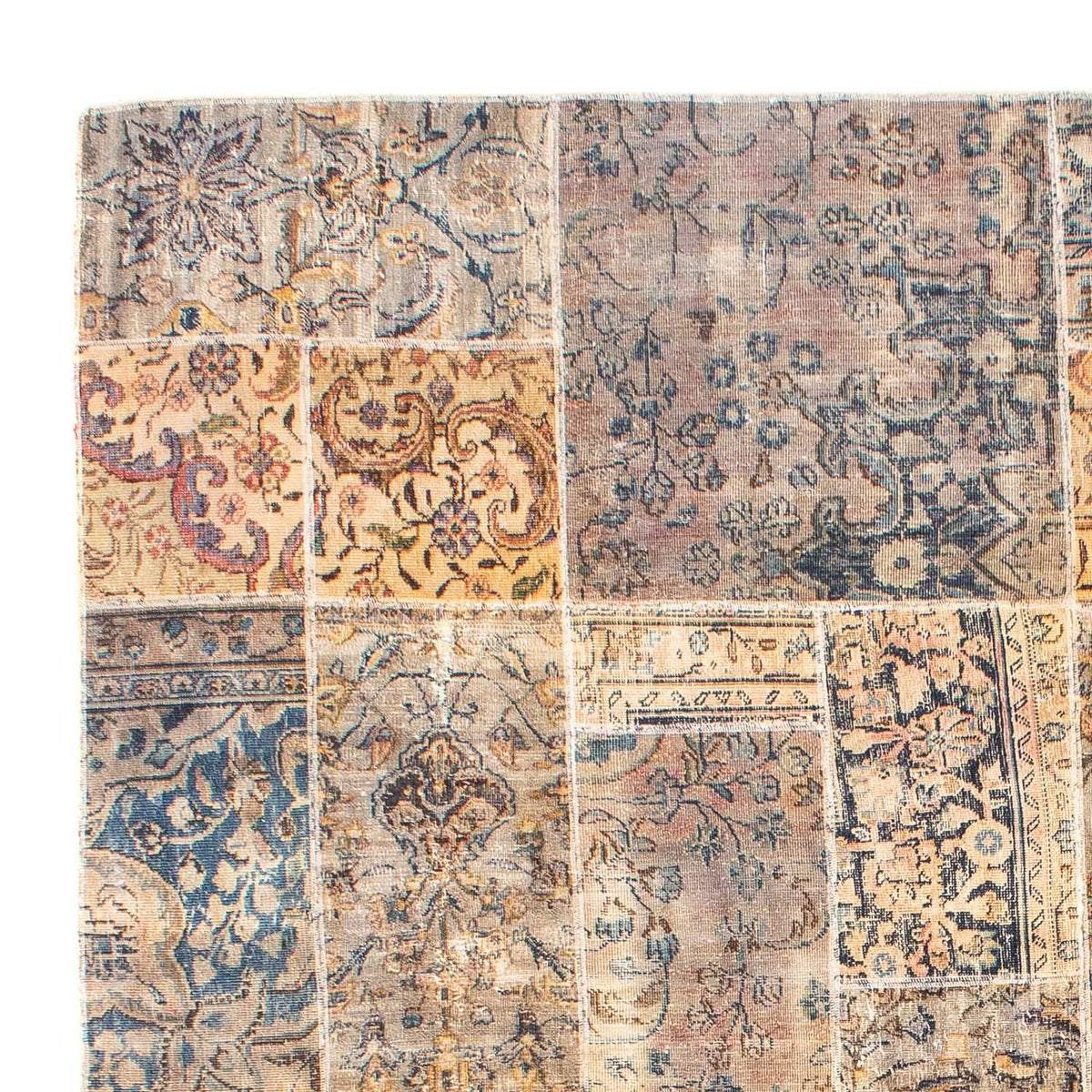 Patchwork-tæppe 240x303cm - Perserteppich Wollteppich