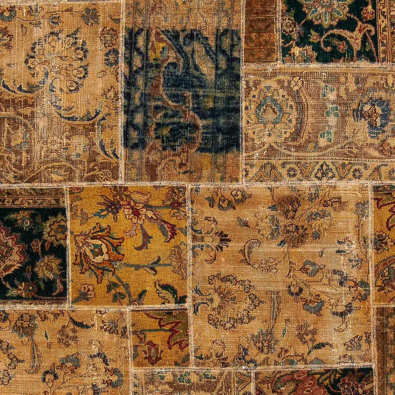 Patchwork-tæppe - 275 x 182 cm - flerfarvet