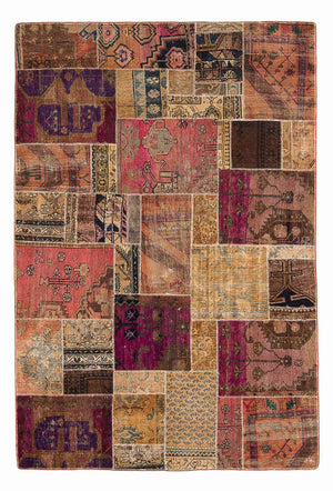 Patchwork-tæppe - 272 x 181 cm - flerfarvet