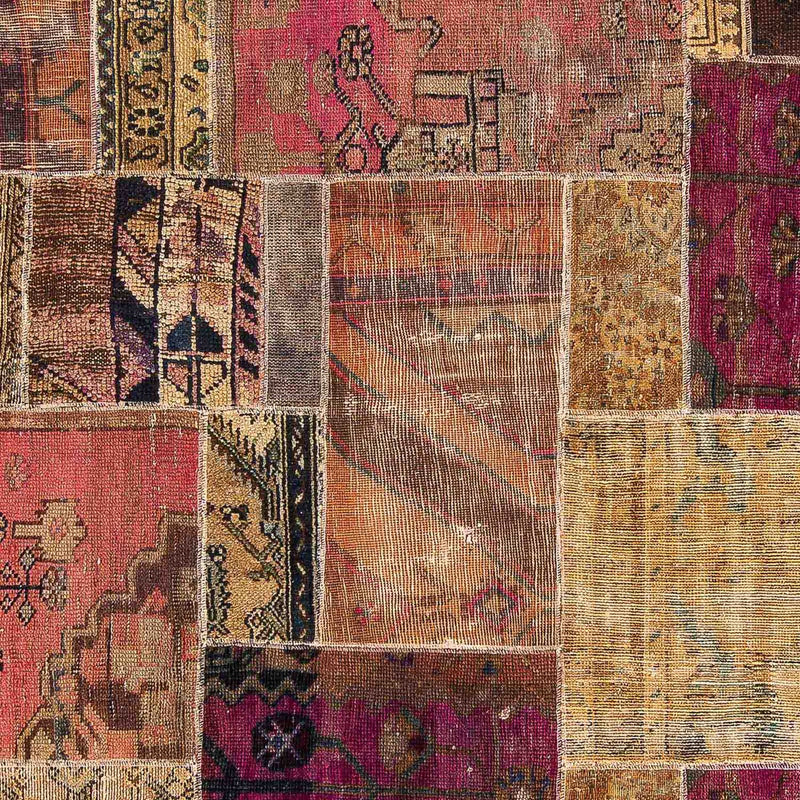 Patchwork-tæppe - 272 x 181 cm - flerfarvet