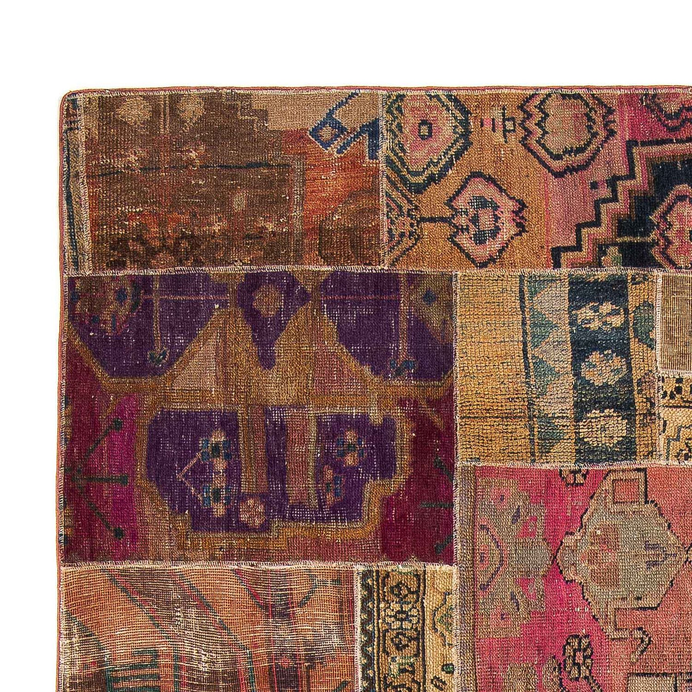Patchwork-tæppe 272x181cm - Uldtæppe