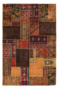Patchwork-tæppe 179x271cm - Uldtæppe – product image