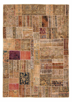 Patchwork-tæppe - 234 x 164 cm - flerfarvet