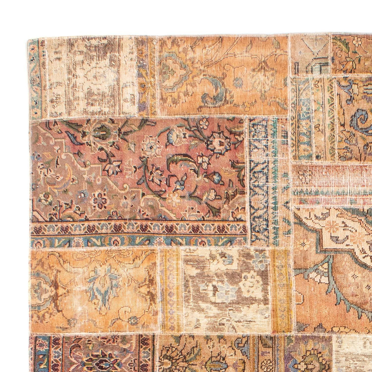 Patchwork-tæppe - 301 x 241 cm - flerfarvet