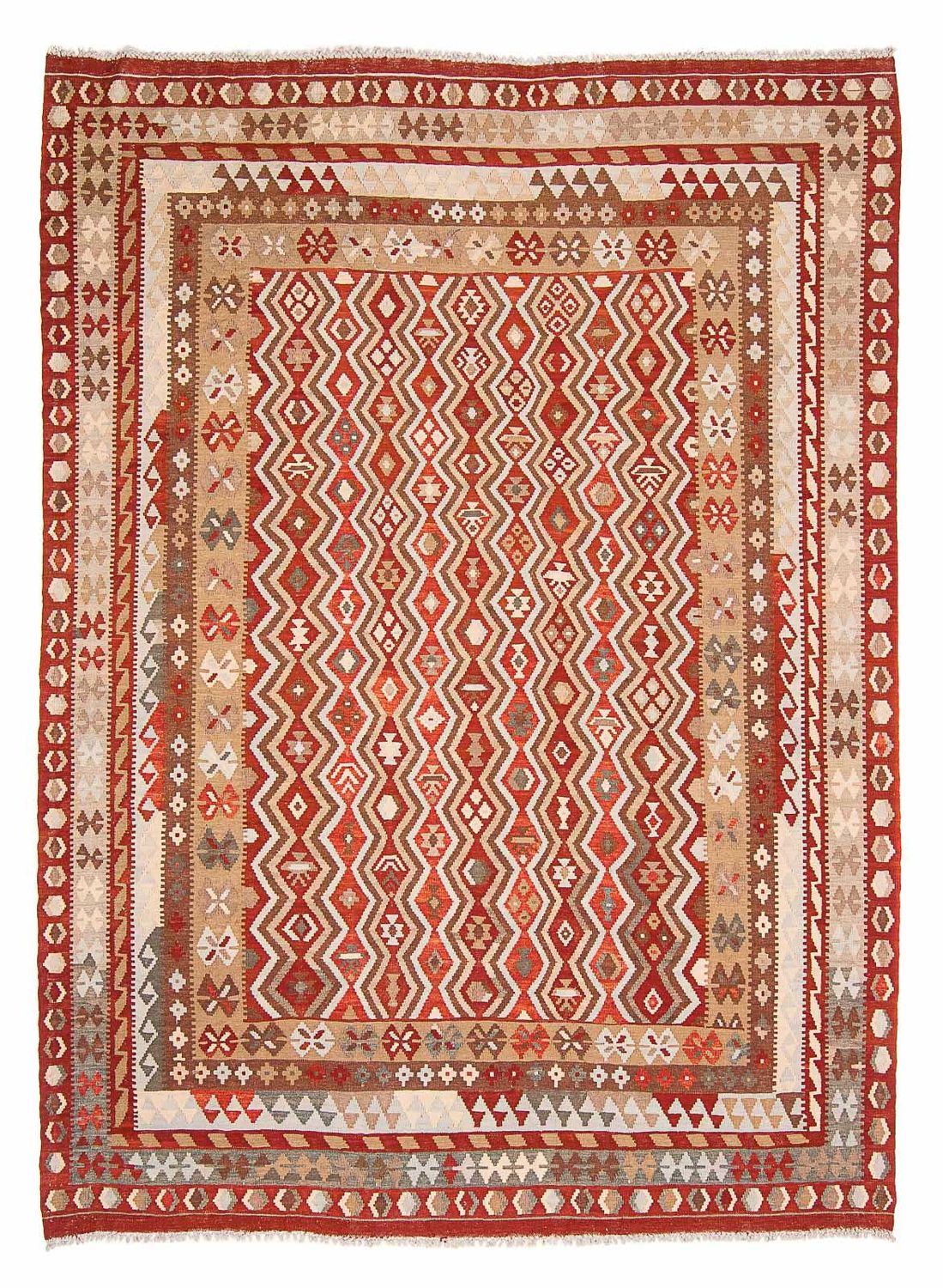 Kelim Carpet - Splash - 271 x 212 cm - flerfarvet