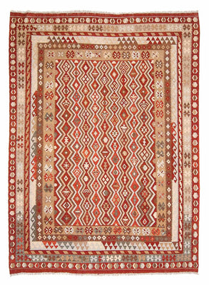 Kelim Carpet - Splash - 271 x 212 cm - flerfarvet
