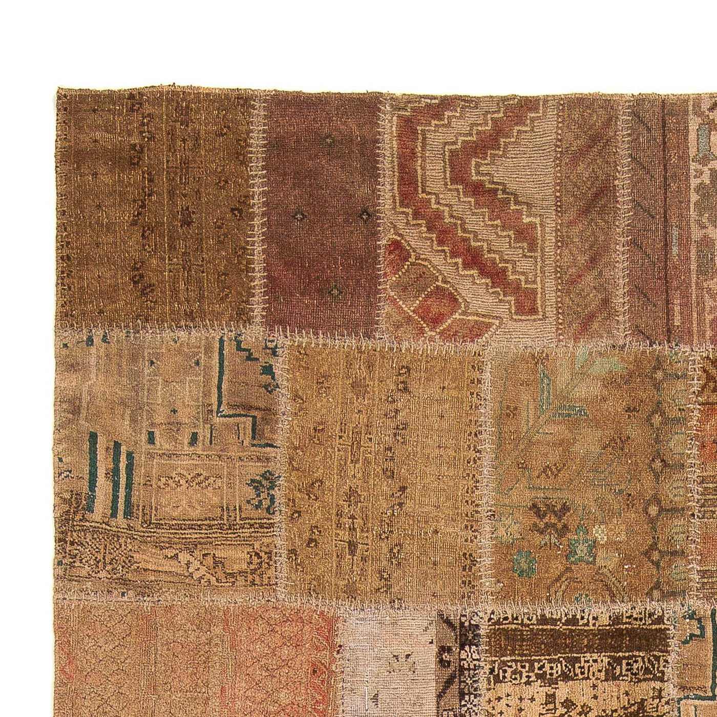 Patchwork-tæppe 256x172cm - Uldtæppe
