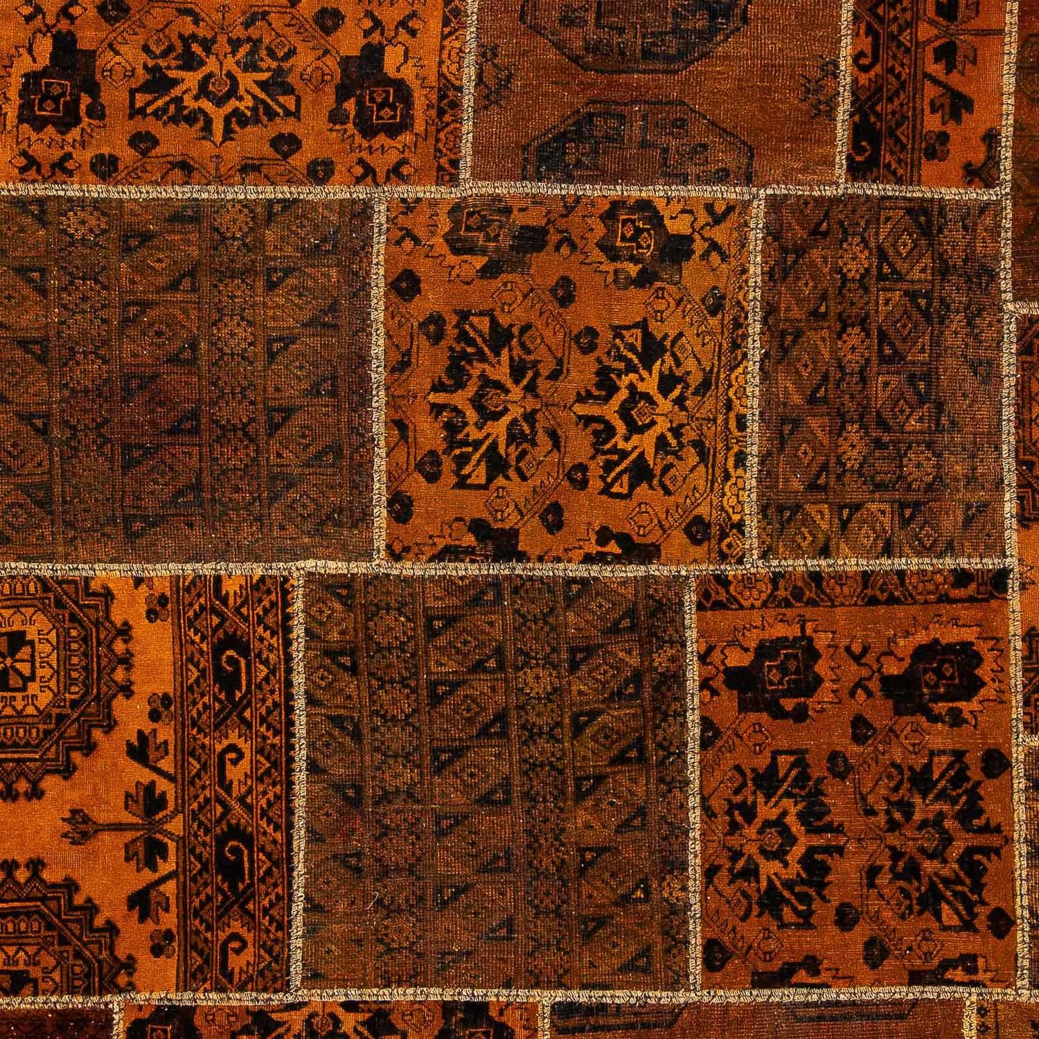 Patchwork-tæppe - 300 x 208 cm - flerfarvet