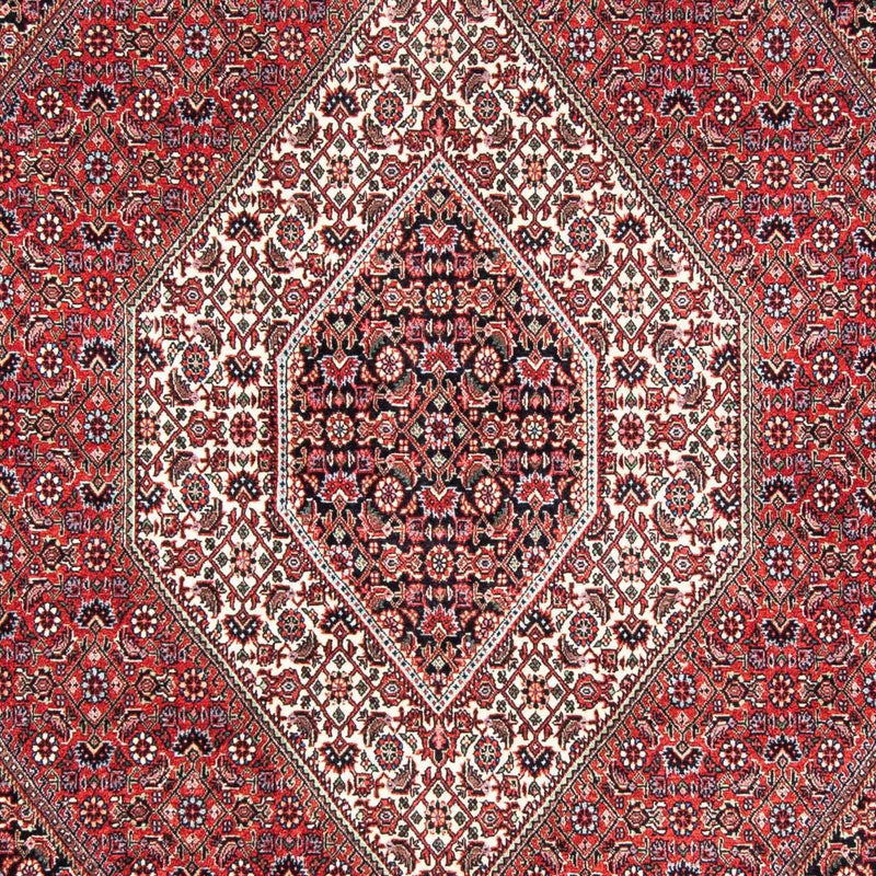 Persisk tæppe - Bijar - 241 x 172 cm - mørkerød