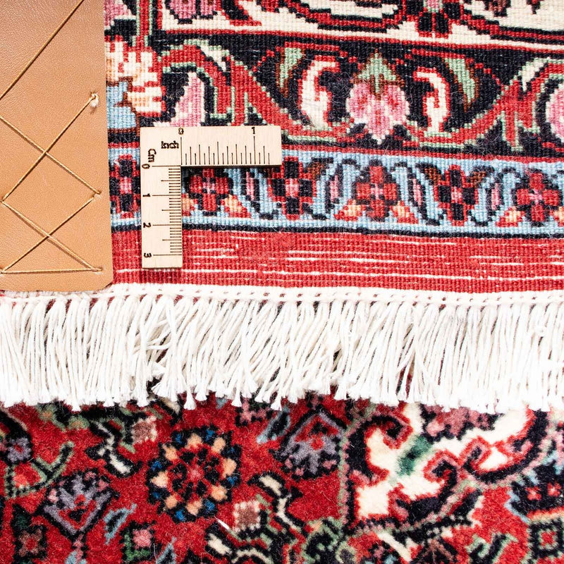 Persisk tæppe - Bijar - 241 x 172 cm - mørkerød