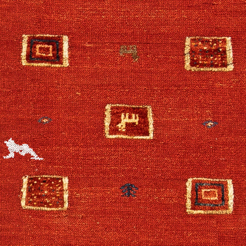 Kelim-tæppe - orientalsk - 144 x 100 cm - mørkerød