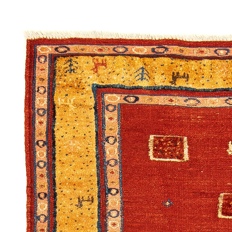 Kelim-tæppe - orientalsk - 144 x 100 cm - mørkerød