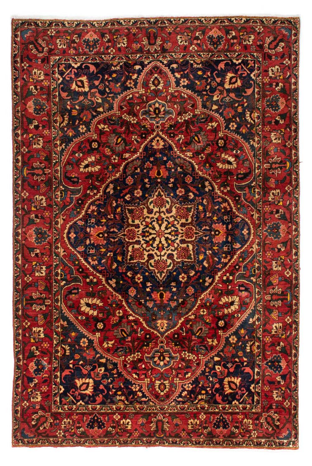 Persisk tæppe - Nomadisk - 310 x 209 cm - mørkerød