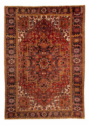 Persisk tæppe - Nomadisk - 395 x 291 cm - mørkerød