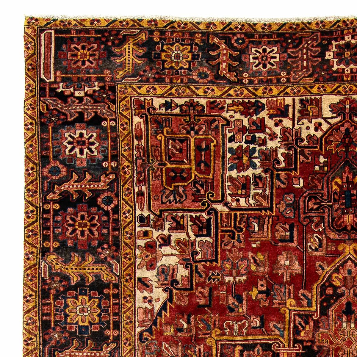 Persisk tæppe - Nomadisk - 395 x 291 cm - mørkerød