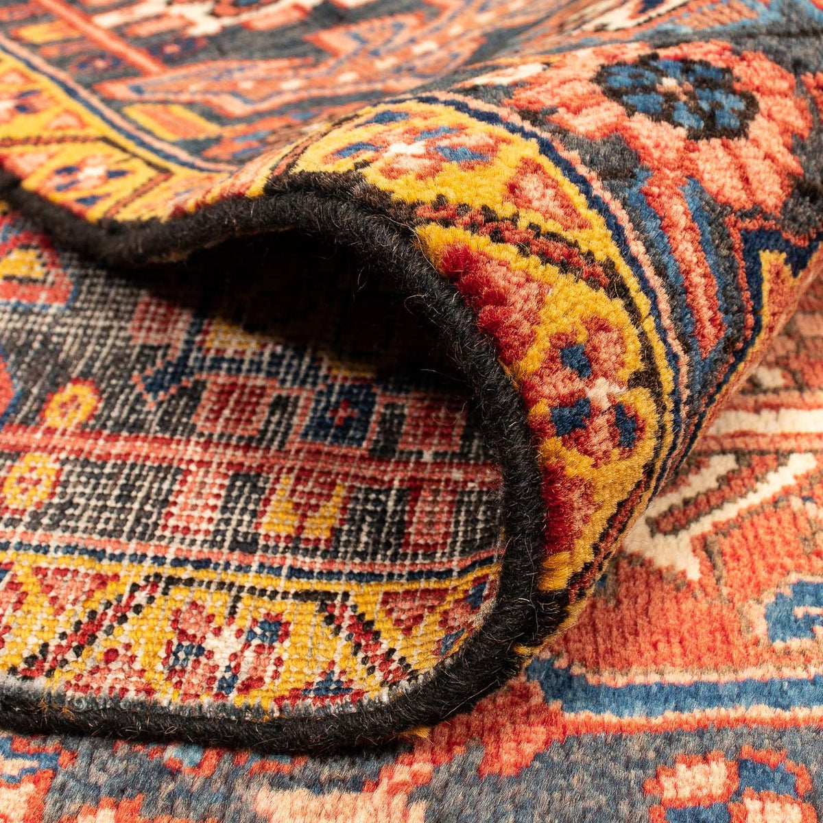 Persisk tæppe - Nomadisk - 395 x 291 cm - mørkerød