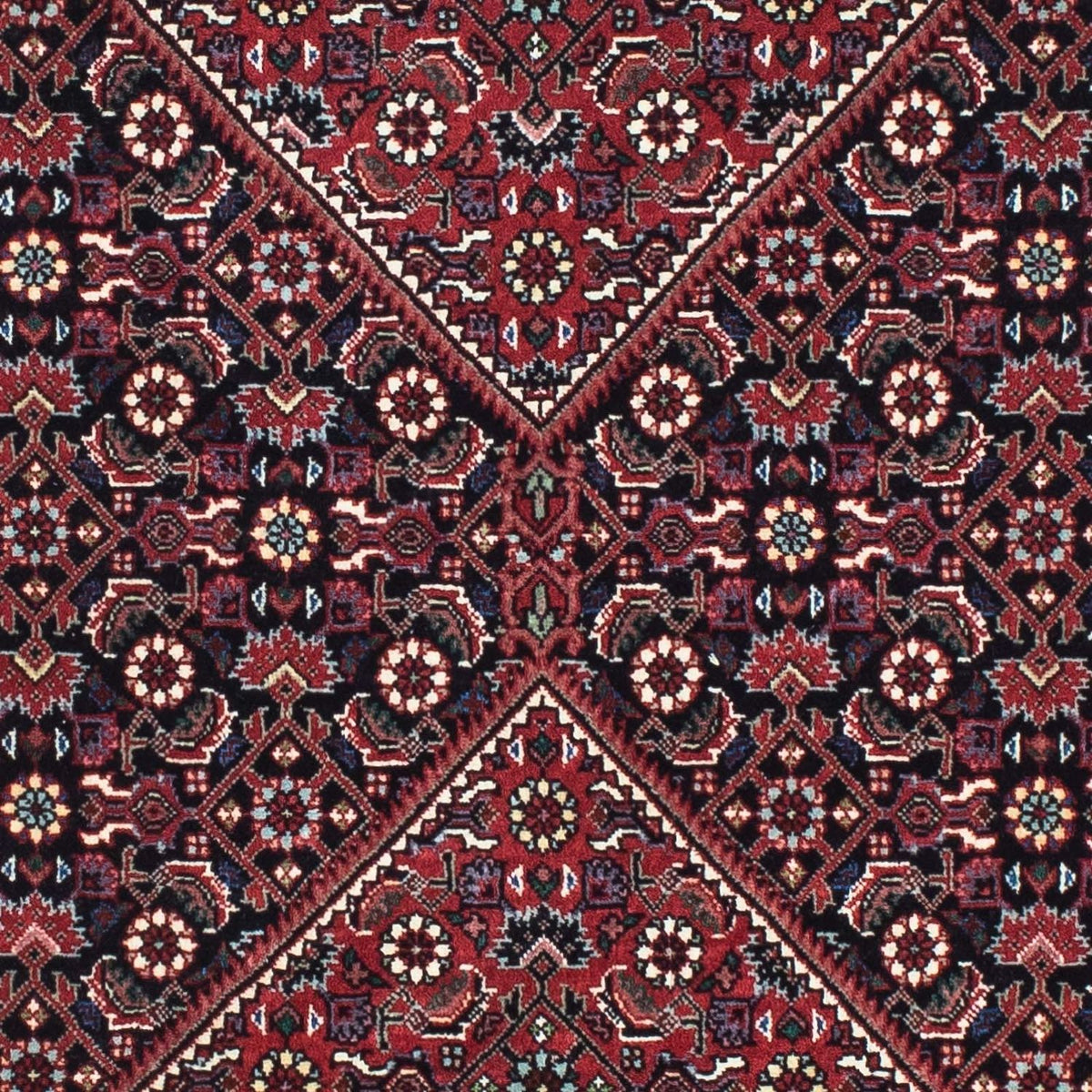 Løber Persisk tæppe - Bijar - 200 x 76 cm - mørkeblå
