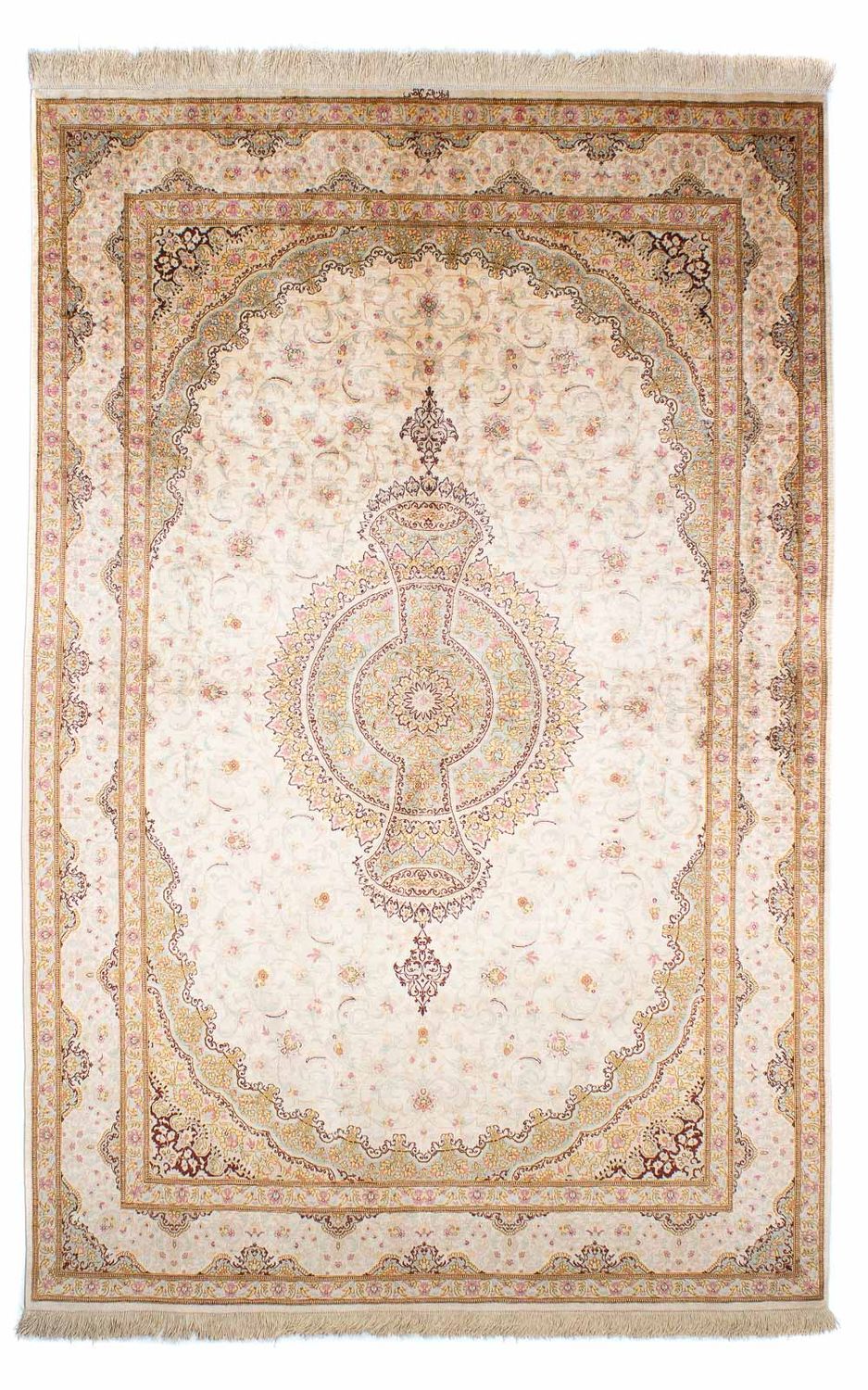 Persisk tæppe - Ghom - 235 x 157 cm - beige