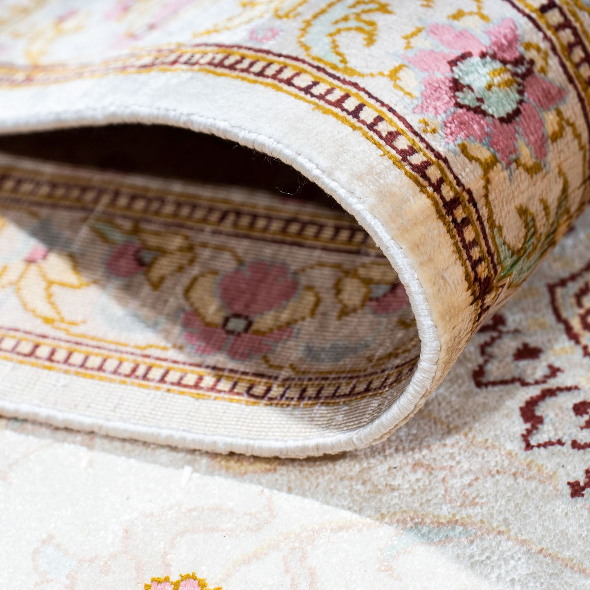 Persisk tæppe - Ghom - 235 x 157 cm - beige