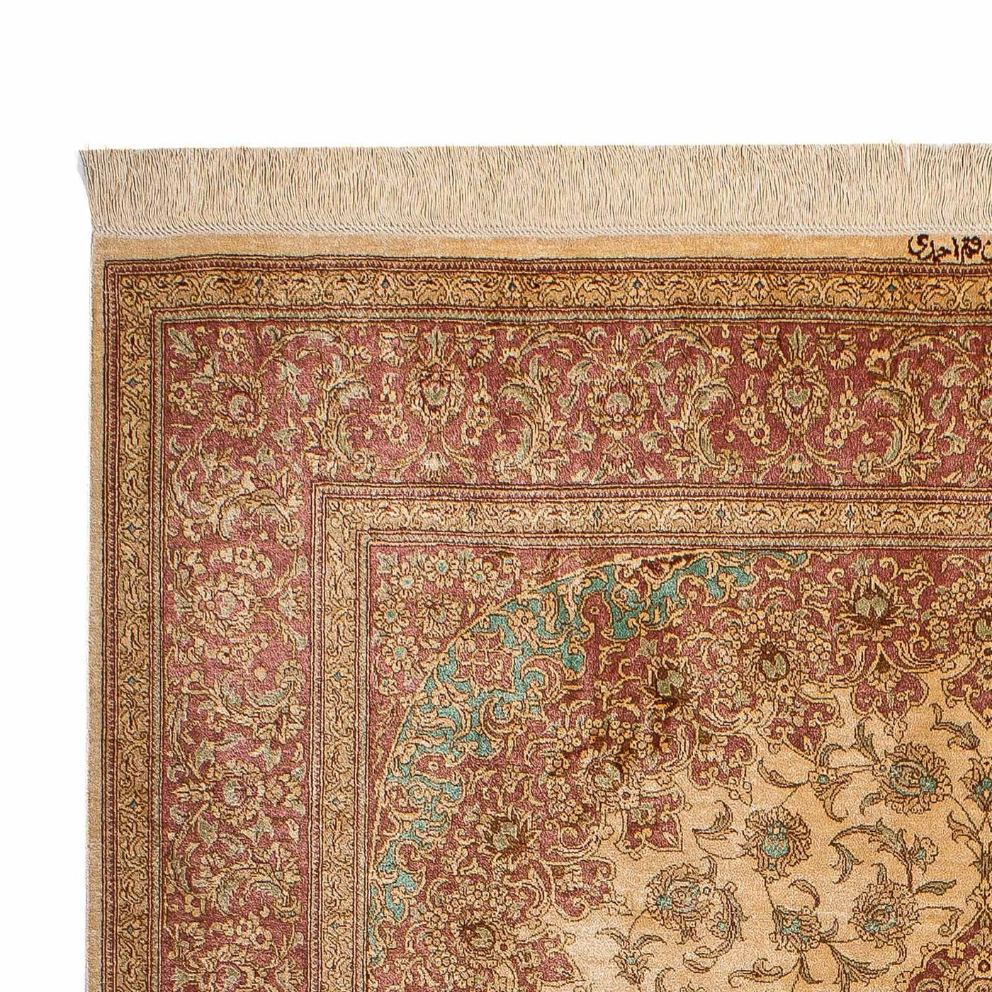 Qom Tæppe 198x134cm - Persisk tæppe