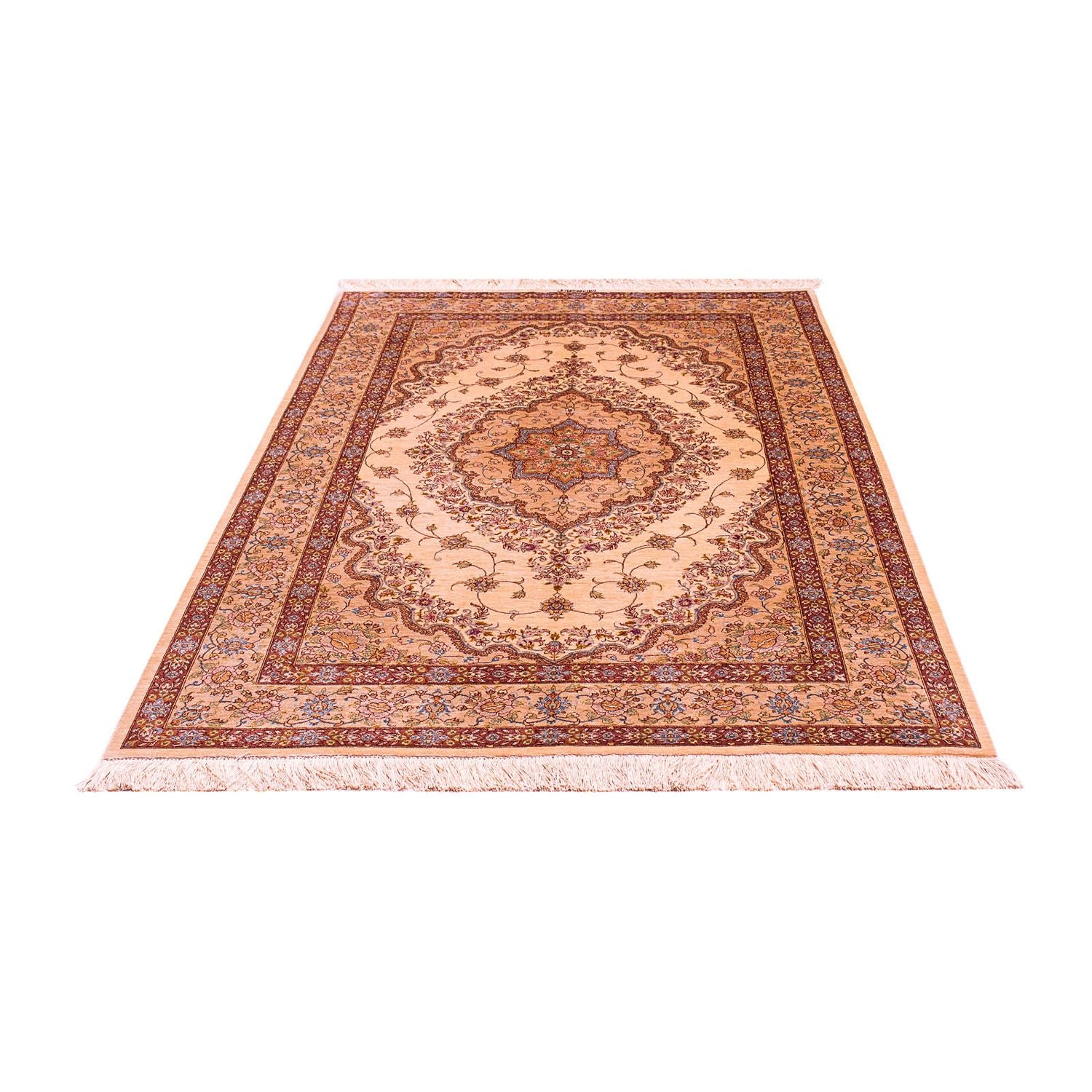 Silketæppe - Ghom Silk - Premium - 188 x 130 cm - beige