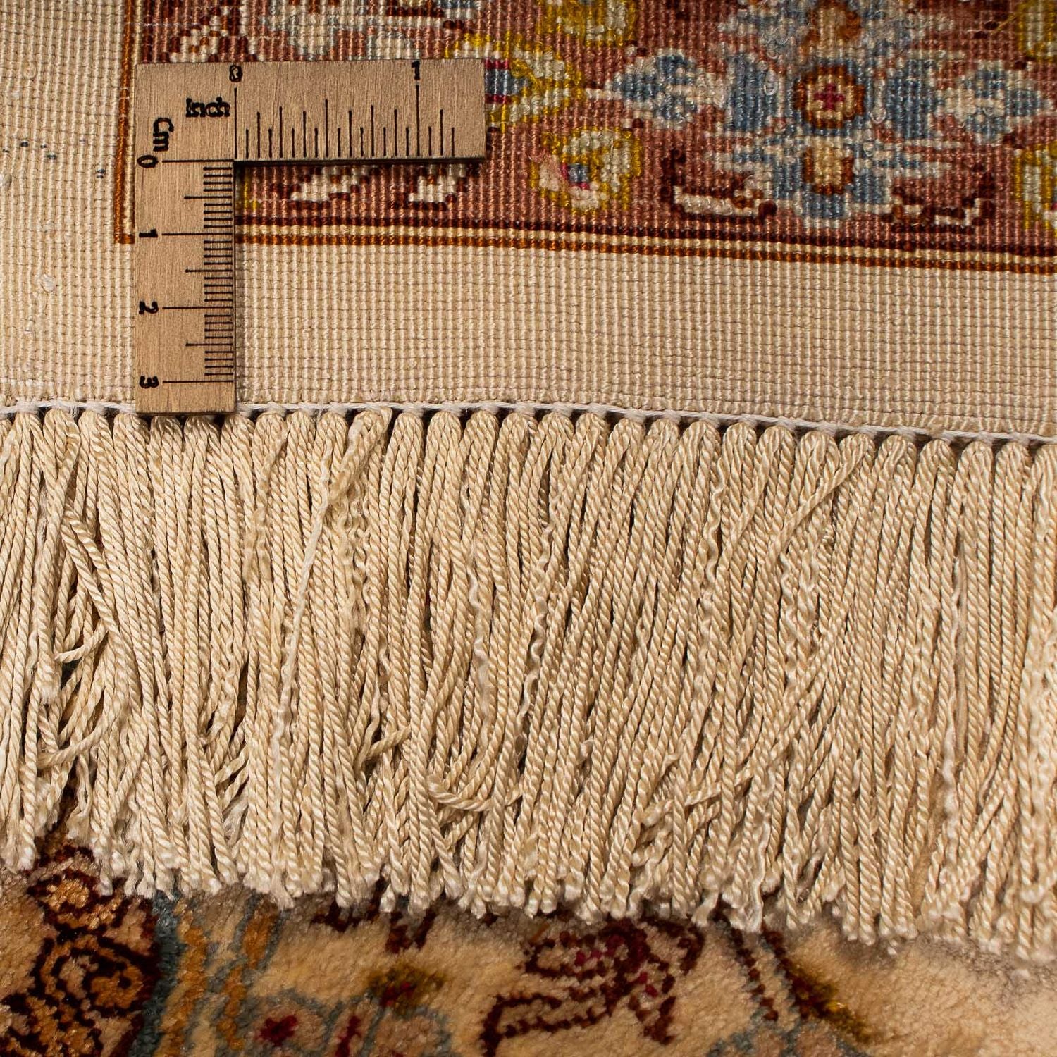 Silketæppe - Ghom Silk - Premium - 188 x 130 cm - beige