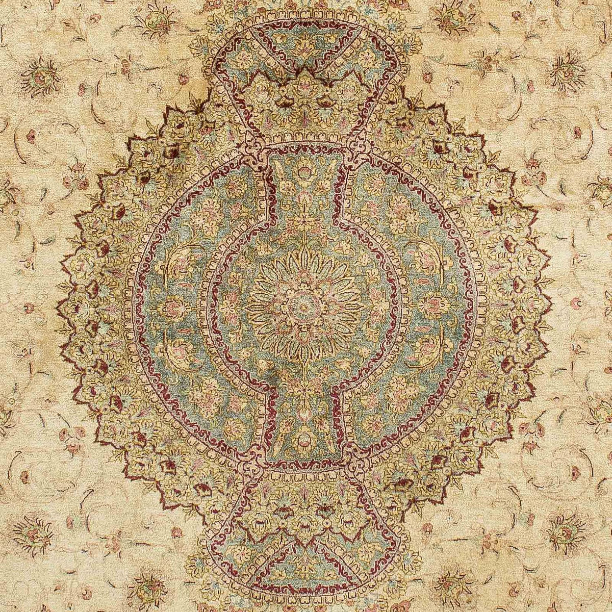 Silketæppe - Ghom Silk - Premium - 197 x 131 cm - beige