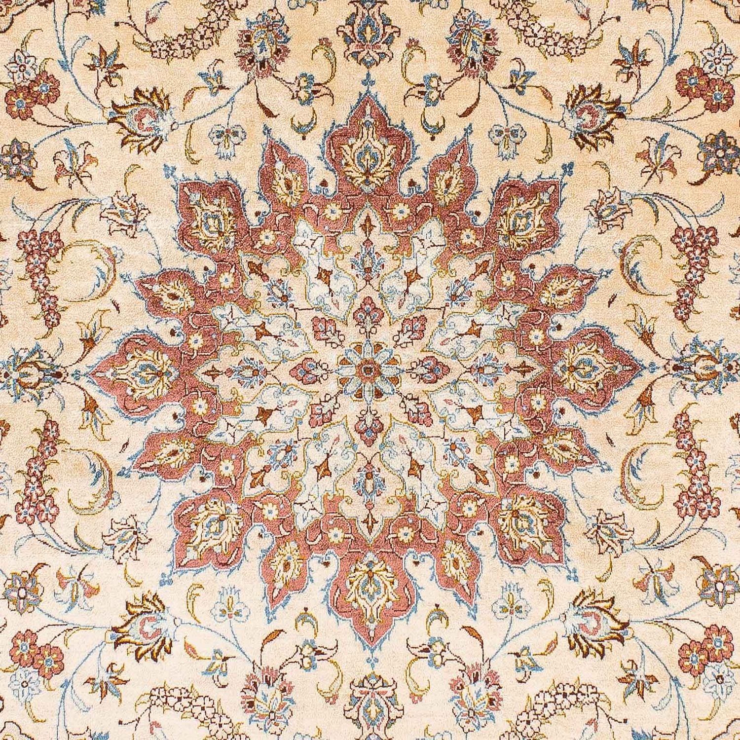Silketæppe - Ghom Silk - Premium - 200 x 128 cm - beige