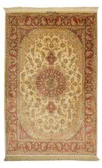 Silketæppe - Ghom Silk - Premium - 210 x 130 cm - beige