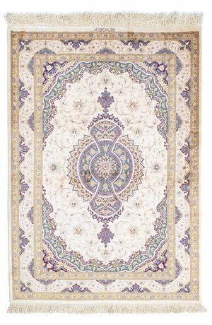 Persisk tæppe - Ghom - 143 x 100 cm - beige