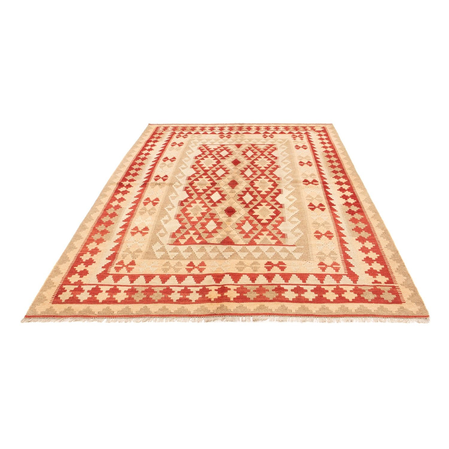 Kelim-tæppe - orientalsk - 239 x 165 cm - beige