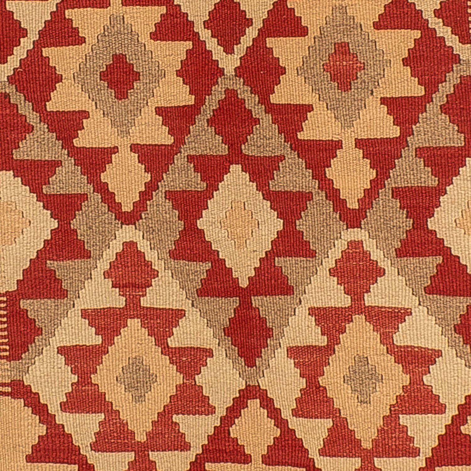 Kelim-tæppe - orientalsk - 198 x 146 cm - mørkerød