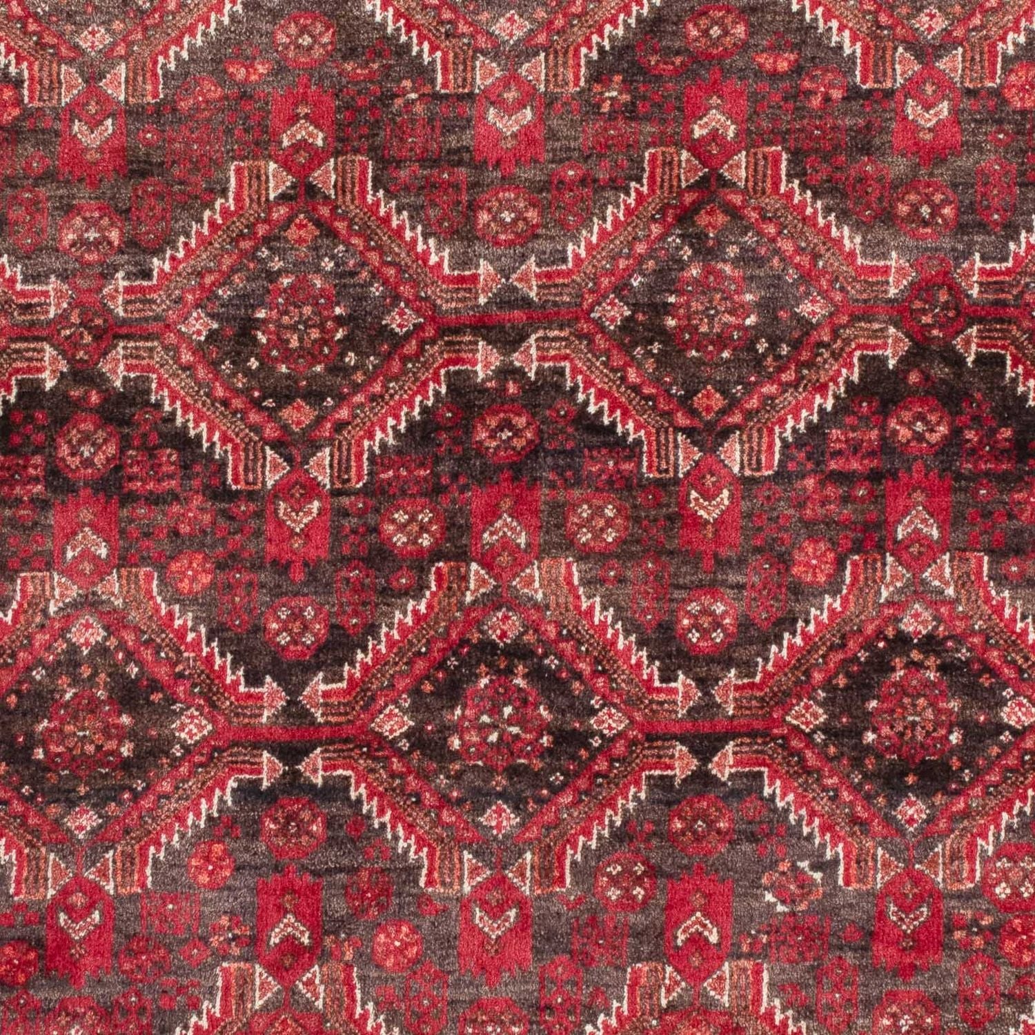 Løber Baluch-tæppe - 195 x 99 cm - mørkerød